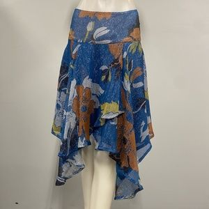 French Connection Ocean/Apricot Sparkle Skirt size 2 NEW